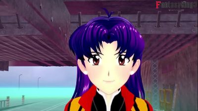 Misato Katsuragi blowjob and boobs | Neo Genesis Evangelion | Short